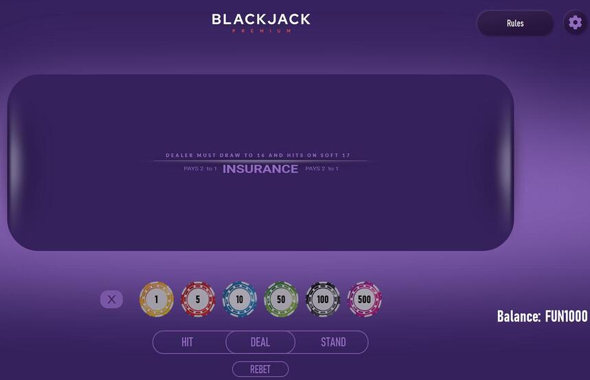 Blackjack Premium Single Deck