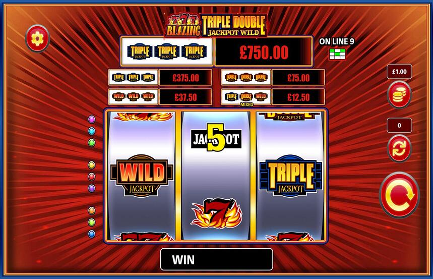 Blazing 777 Triple Double Jackpot Wild