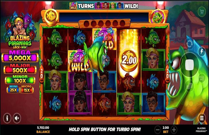 Blazing Piranhas Lock n Win