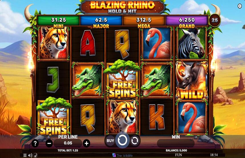 Blazing Rhino Hold and Hit