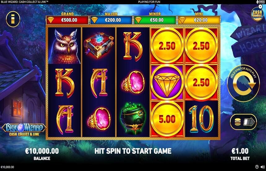 Blue Wizard Cash Collect and Link