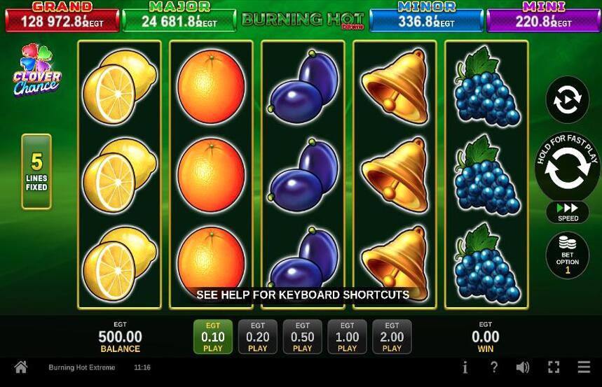Burning Hot Extreme Clover Chance