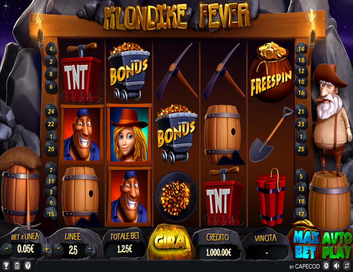 Capecod Gaming Klondike Fever
