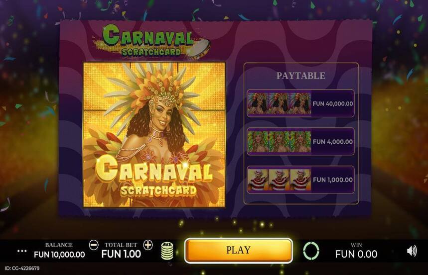 Carnaval Scratchcard