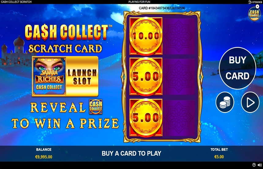 Cash Collect Scratch Card