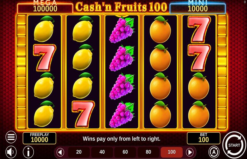 Cash n Fruits 100 Hold And Win