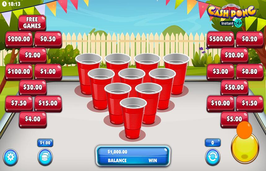 Cash Pong Instant Tap