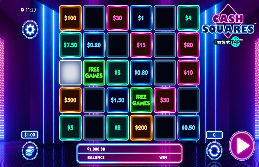 Cash Squares Instant Tap