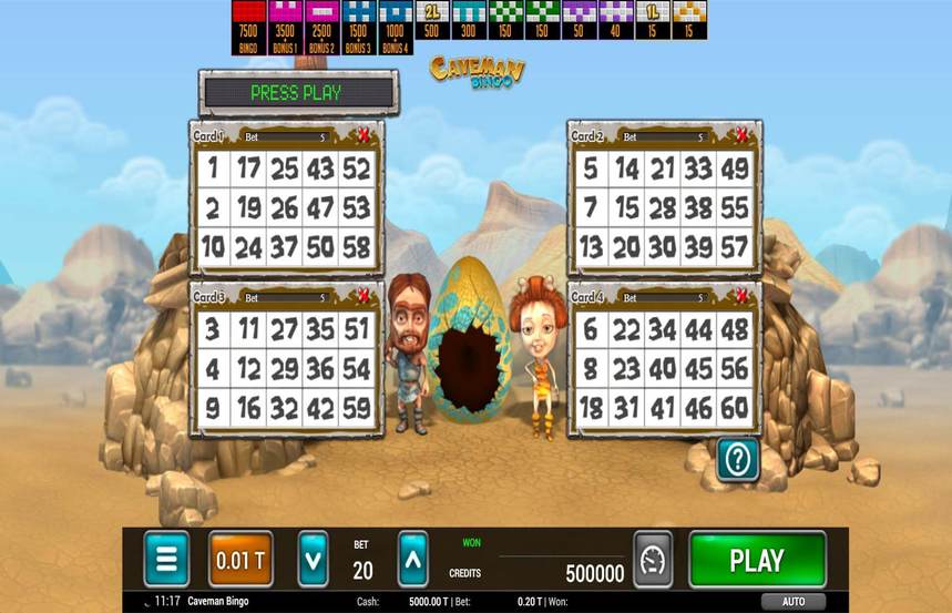 Caveman Bingo