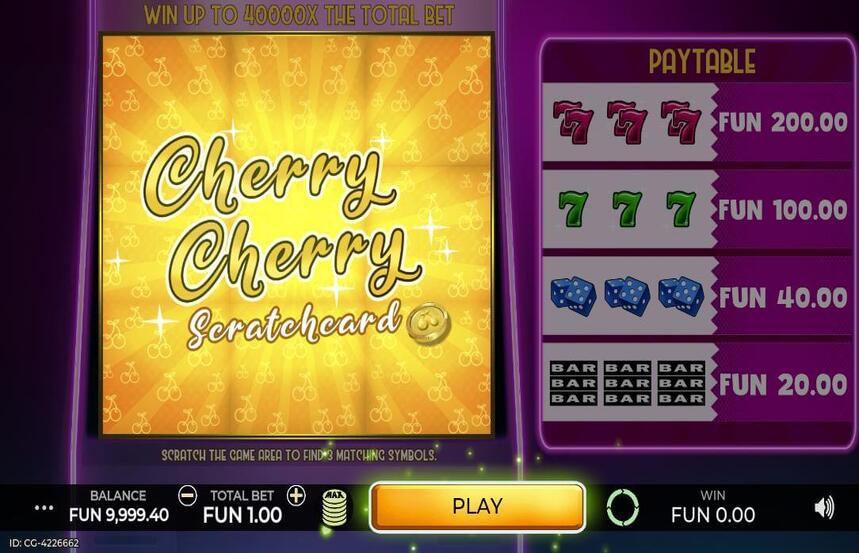 Cherry Cherry Scratchcard