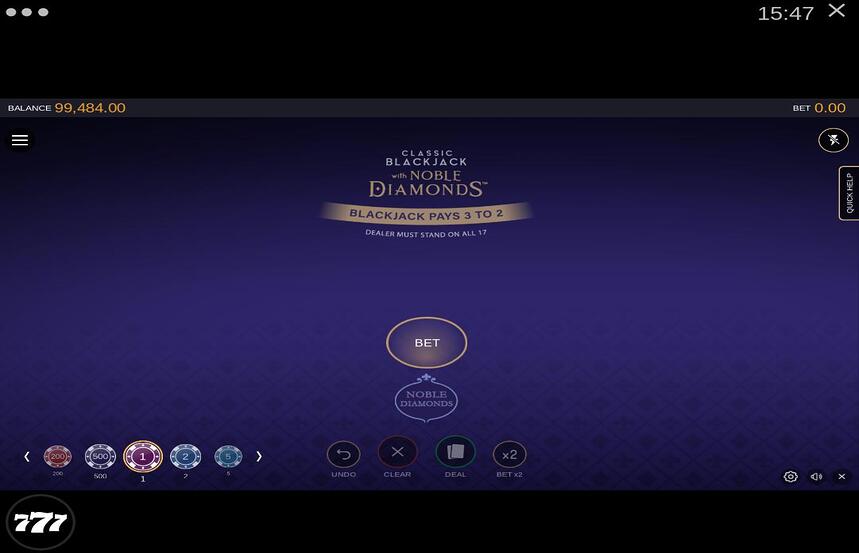 Classic Blackjack with Noble Diamonds