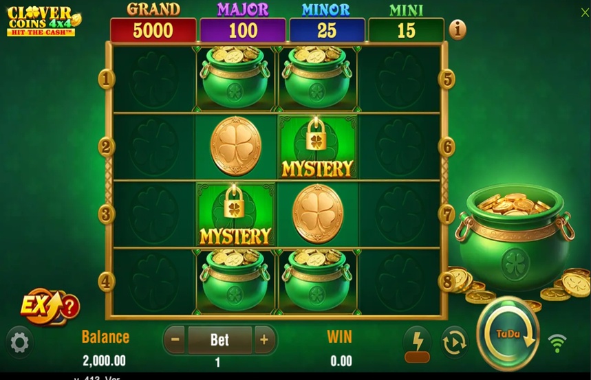 Clover Coins 4×4 Hit the Cash