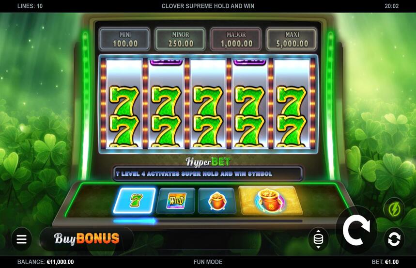 Clover Supreme Hold and Win