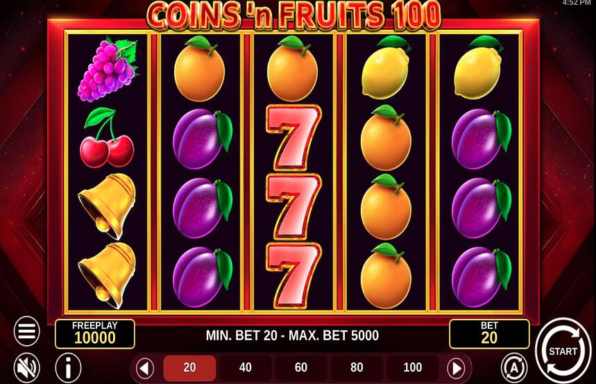 Coins N Fruits 100