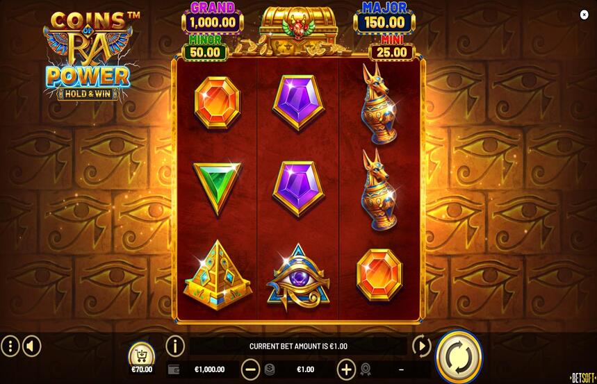 Coins of Ra Power Hold and Win