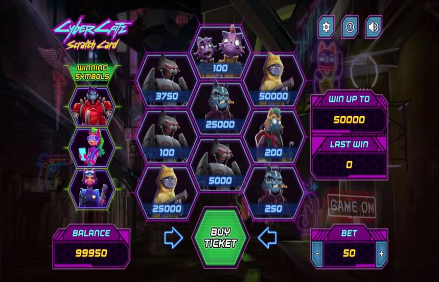 Cyber Catz Scratch Card