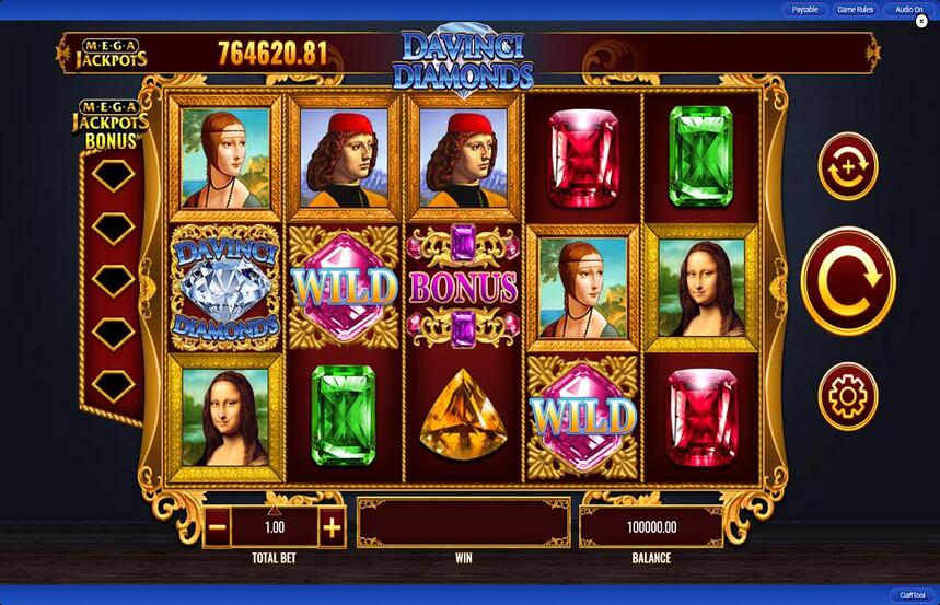 Da Vinci Diamonds MegaJackpots