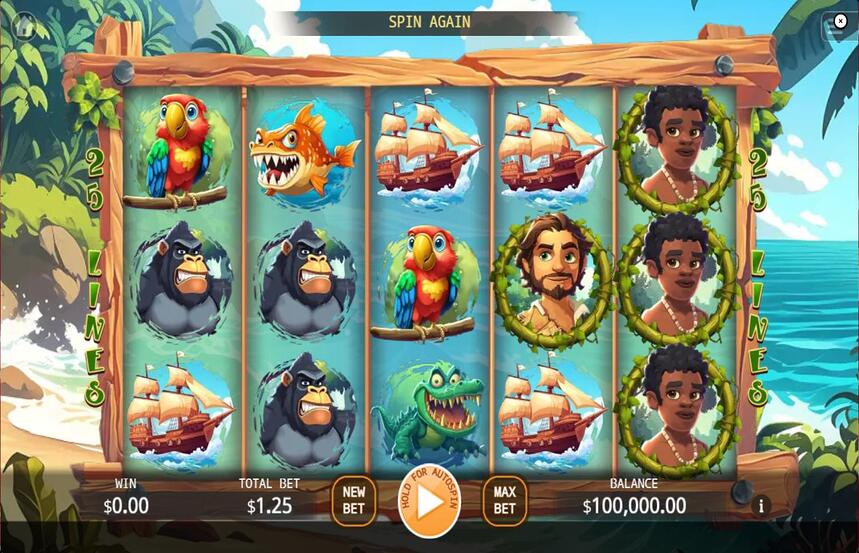 Desert Island Adventure Lock 2 Spin