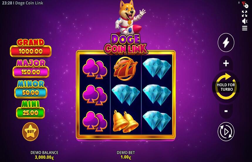 Doge Coin Link 3×3 Running Wins