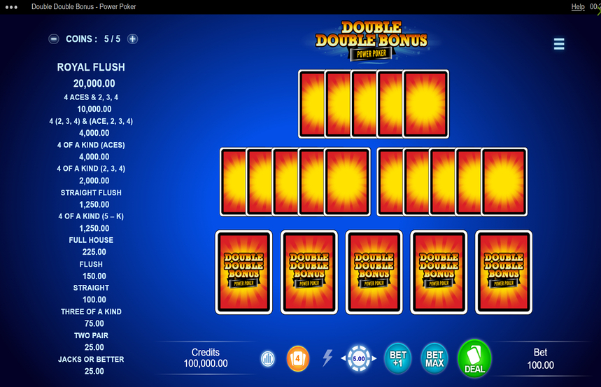 Double Double Bonus Power Poker