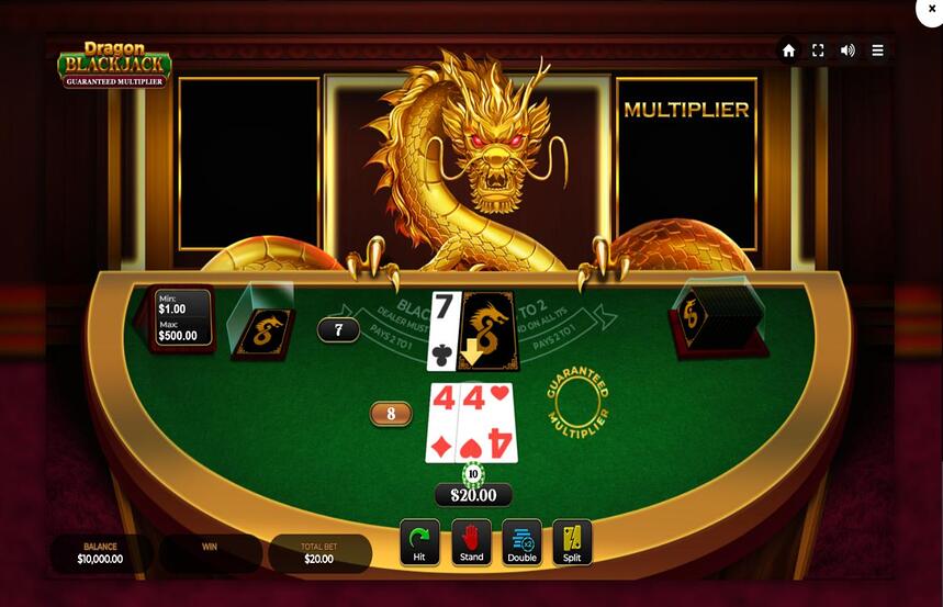 Dragon Blackjack Guaranteed Multiplier