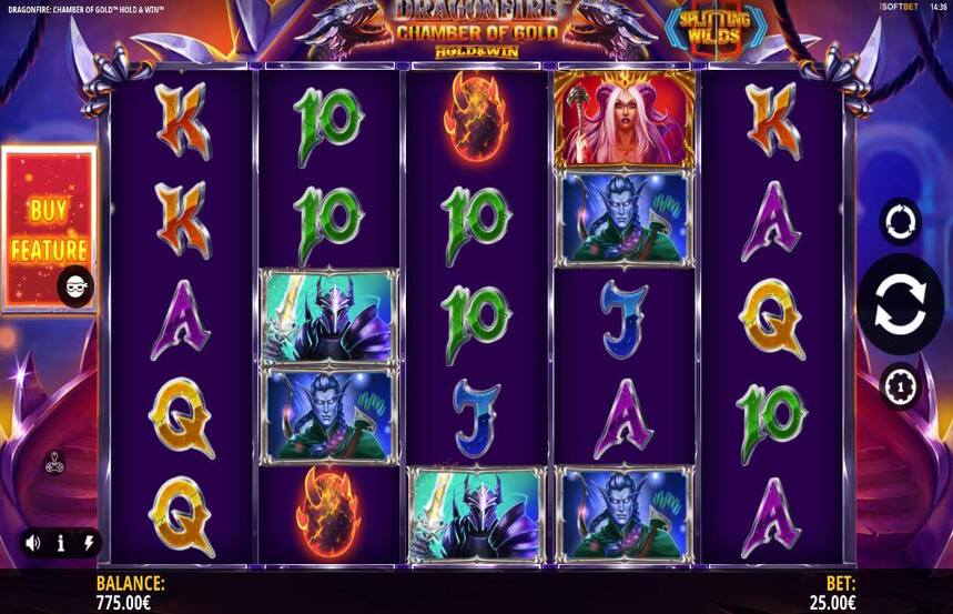 Dragonfire Chamber of Gold Hold Win
