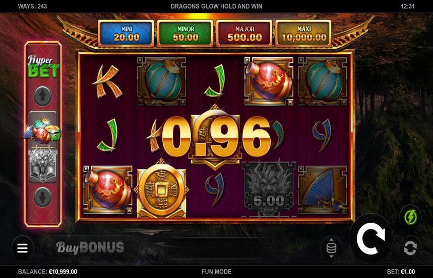 Dragons Glow Hold and Win