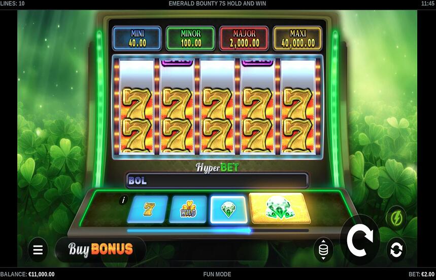 Emerald Bounty 7s Hold and Win