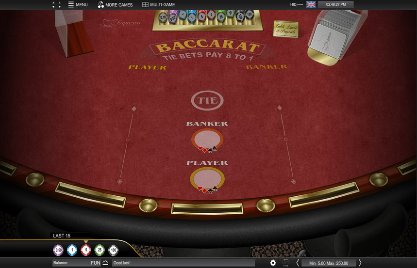 Espresso Games Baccarat