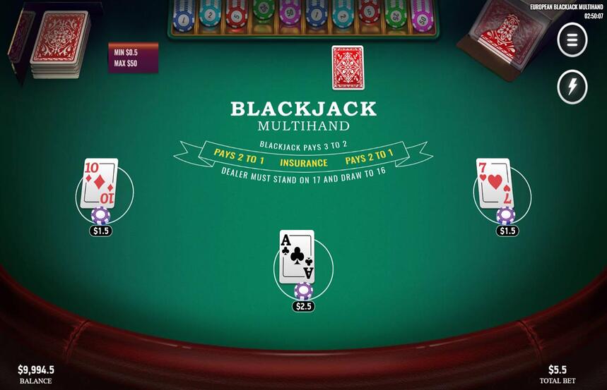 European Blackjack Multihand
