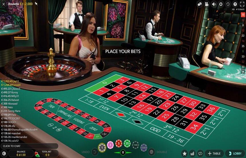 Evolution Live European Roulette