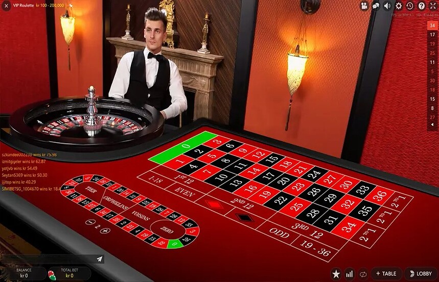 Evolution VIP Roulette