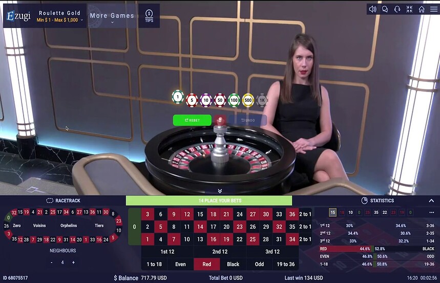 Ezugi Russian Roulette