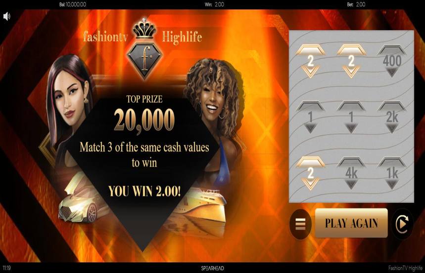 FashionTV Highlife Scratchcard