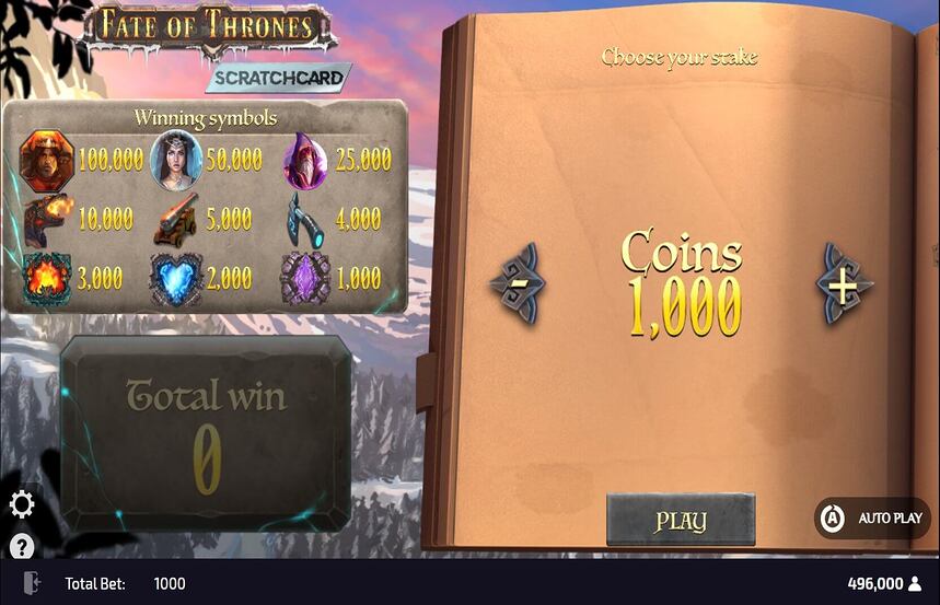 Fate of Thrones Scratchcard