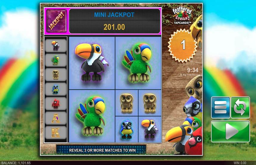 Feathered Frenzy Tap Cards