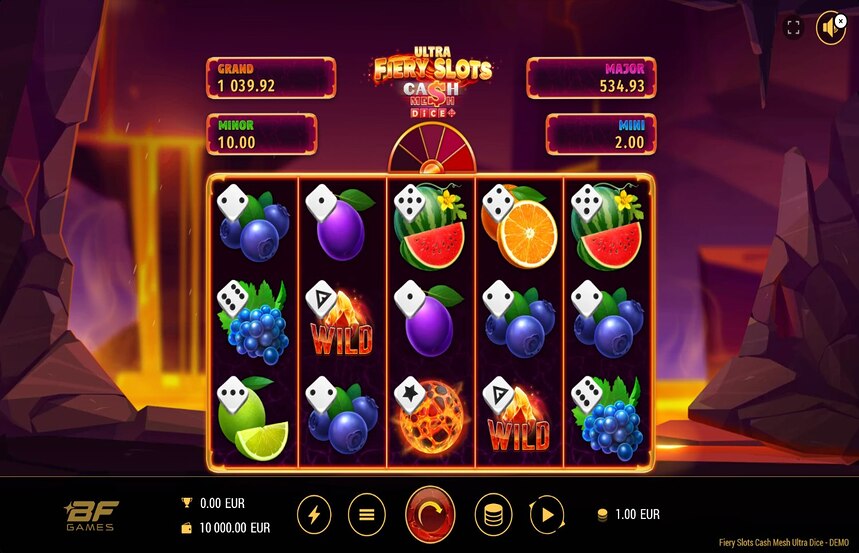 Fiery Slots Cash Mesh Ultra Dice