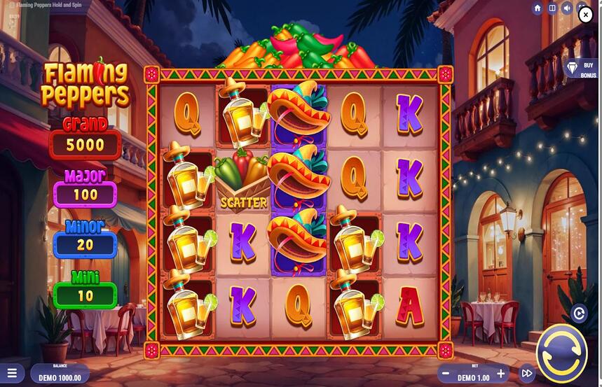 Flaming Peppers Hold and Spin