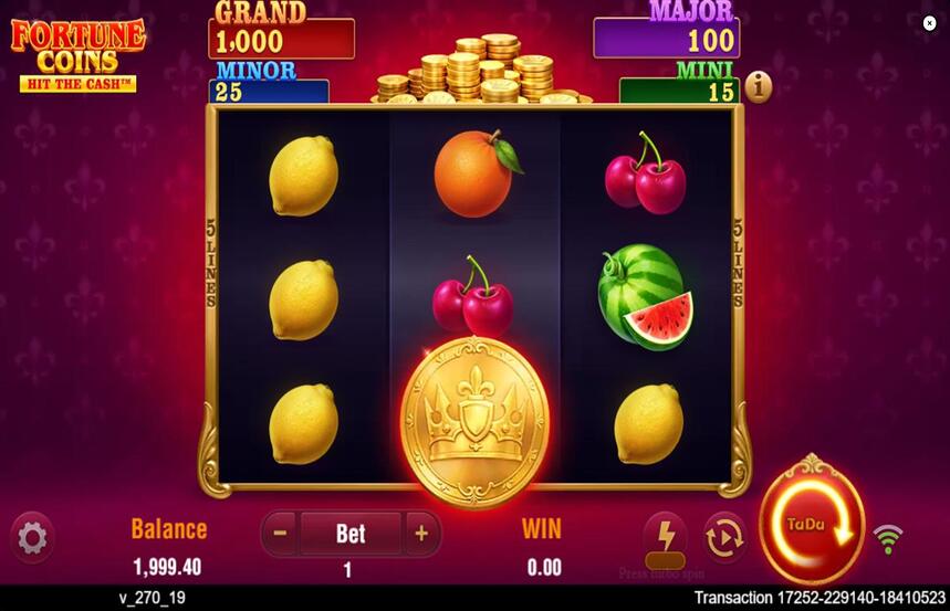 Fortune Coins Hit the Cash