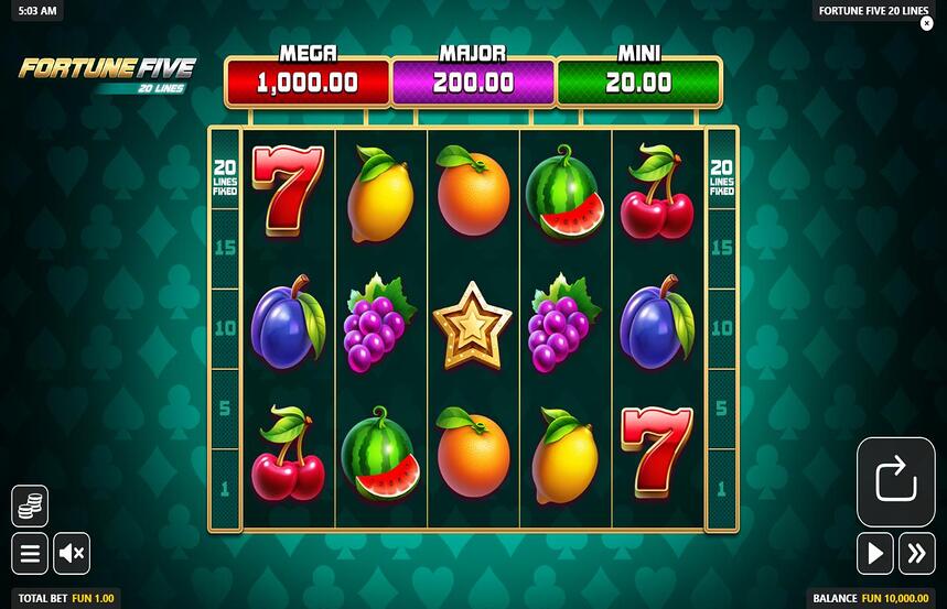 Fortune Five 20 Lines