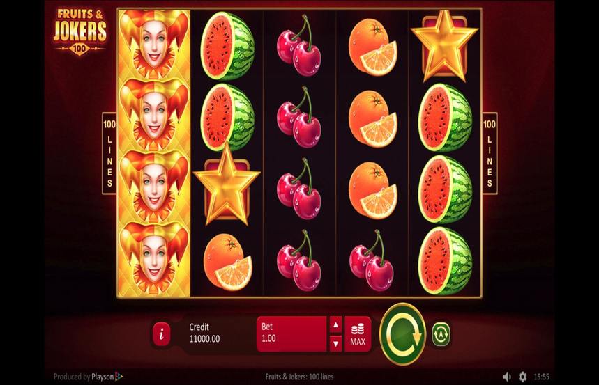 Fruits and Jokers 100 lines