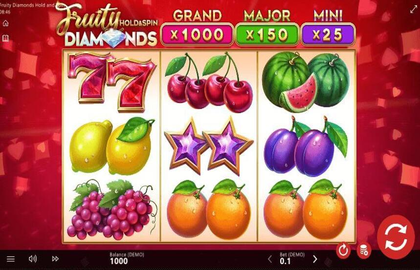 Fruity Diamonds Hold and Spin