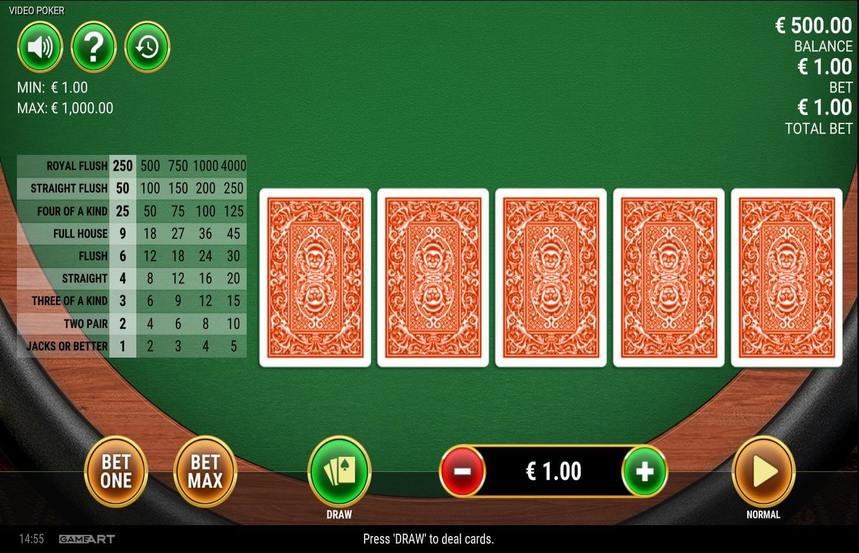 GameArt Video Poker