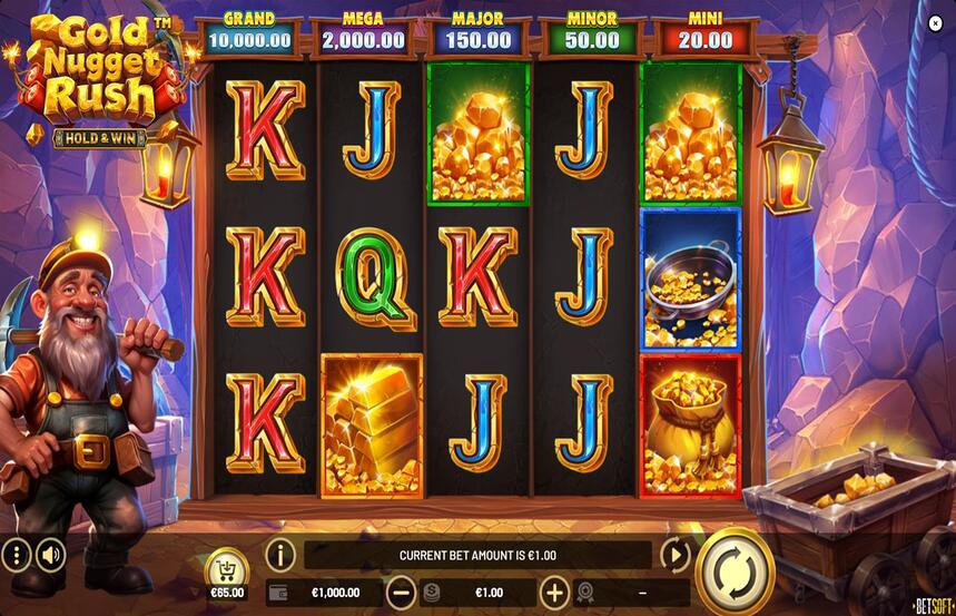 Gold Nugget Rush Hold and Win