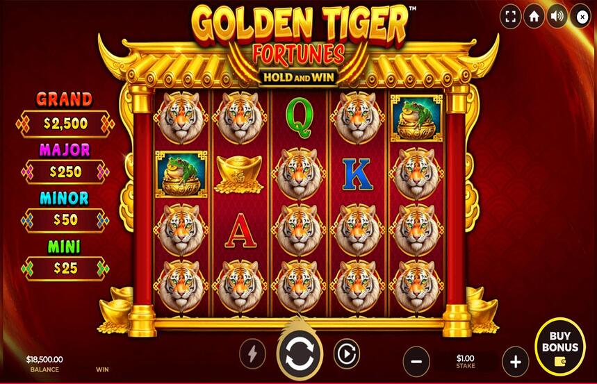 Golden Tiger Fortunes Hold and Win
