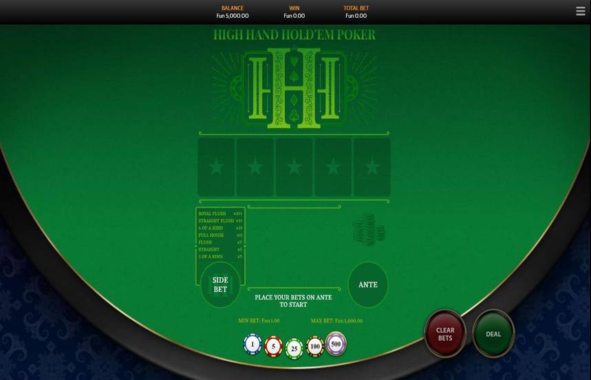 High Hand Holdem Poker