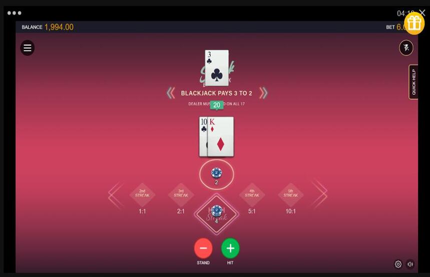 High Streak Blackjack