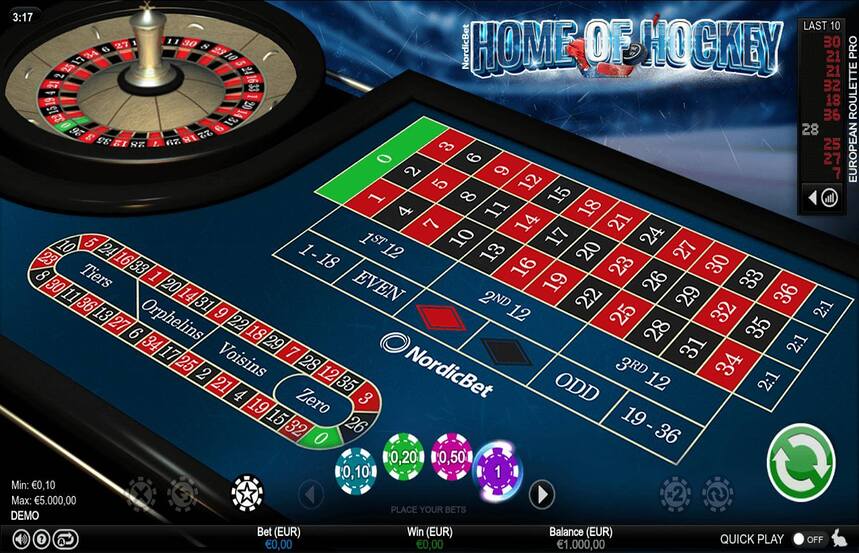 Home of Hockey European Roulette Pro