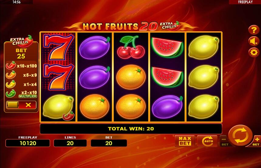 Hot Fruits 20 Extra Chillis