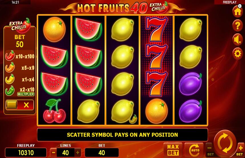 Hot Fruits 40 Extra Chillis